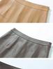 Plus Size High Waist Black Faux Leather A-line Mini Skirt for Women - Hip-Hugging Slim Fit for Spring and Autumn