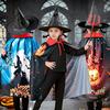 Hooded Cape Cosplay Costume Set Mystical Wizard Cloak Dressing Up Halloween Cloak  Children