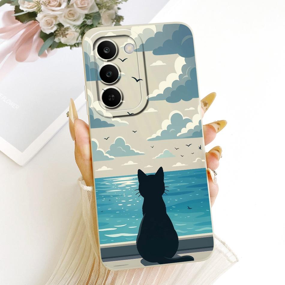Für Realme C83 Niedliche Katze Blume Cartoon Handyhülle Für Realme C83 C 83 5G Weiche Silikonhüllen Stoßfänger