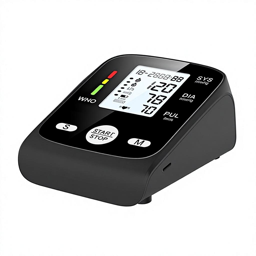 Electronic Sphygmomanometer Arm Blood Pressure Measuring Instrument Home Automatic BP-204 Model 3mmHg Accuracy Alternating Black-arm sphygmomanometer-english packaging