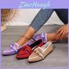Comfortable Lightweight Women's Slip-on Bow Tie Loafers With Breathable Design For Spring And Summer Fashion