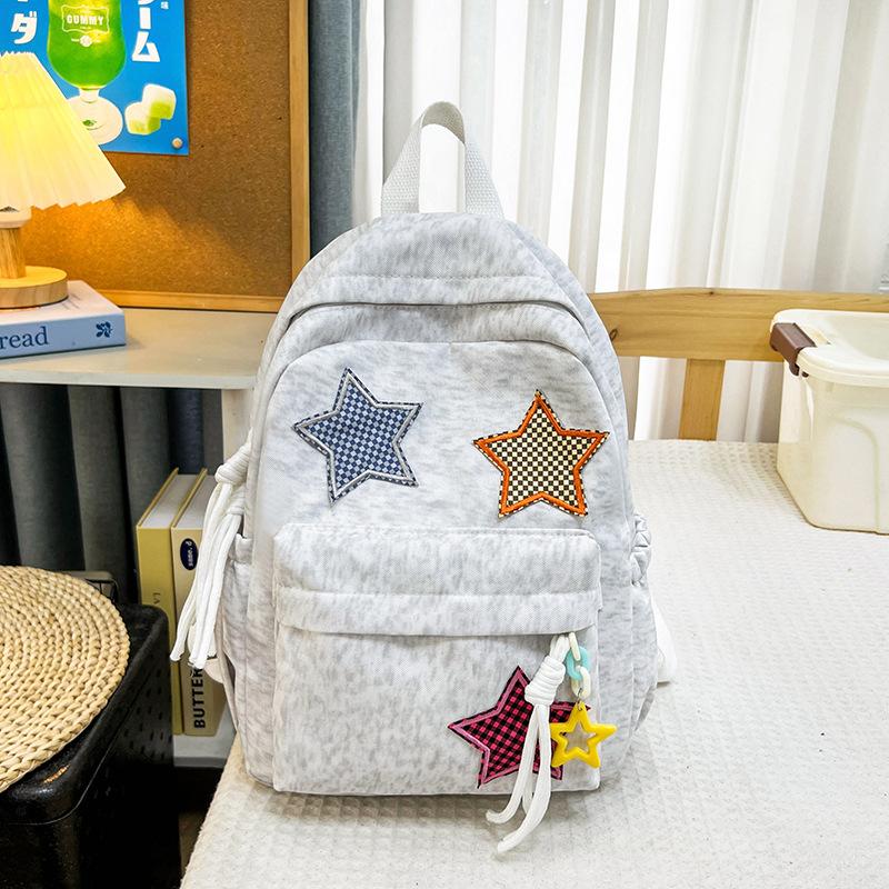 Schoolbag: Korean INS Star Backpack, Cute Girly Mini Backpack for Female Students, Lightweight and Versatile Schoolbag