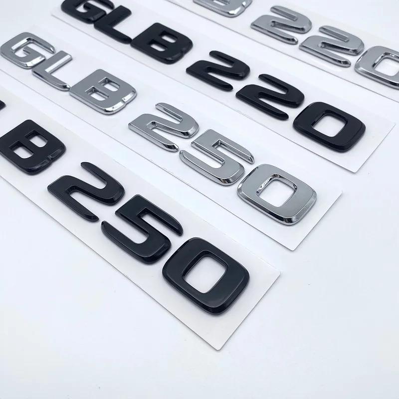 After 2017 Black Silver Letters Emblem Badge for Mercedes Benz W247 GLB220d GLB250 4Matic Car Styling Trunk Nameplate Sticker LZ4