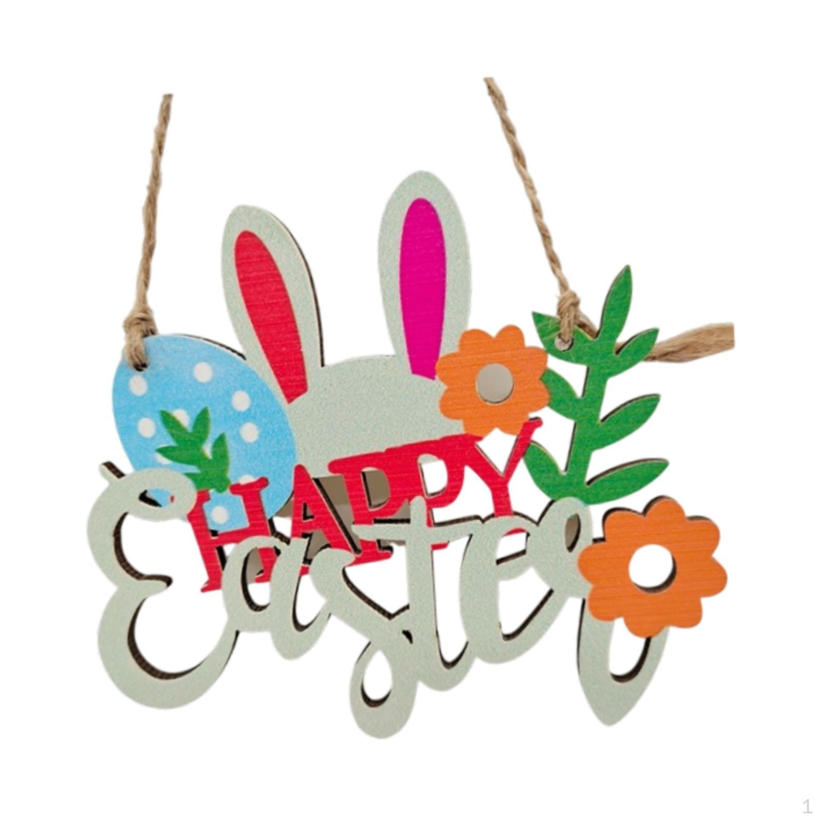 

Пасхальный дверной знак для подвешивания, креативный настенный декор для внутреннего и наружного использования 11.5cmx10cm