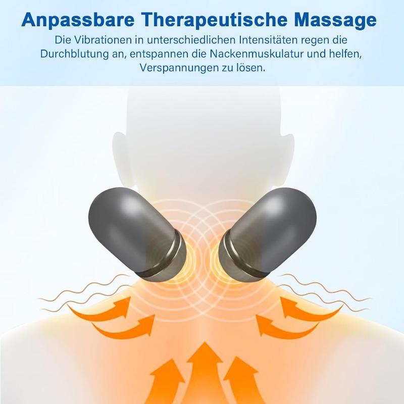 Electric Neck Massager with Heat, 3-in-1 Relaxation Pillow for Neck, Neck Traction, Shoulder Corrector for Pain Relief, Deep Tissue