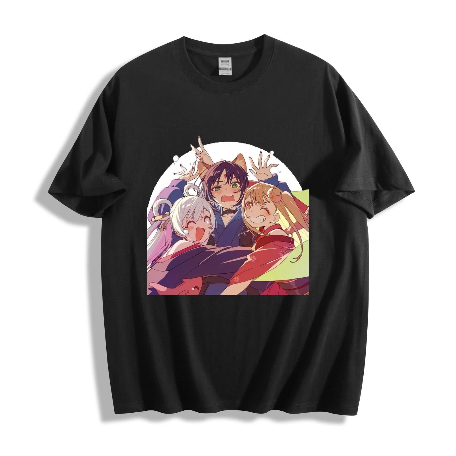 Choujikuu Kaguya-hime Trio Pose T-Shirt -Aoba Kaguya Group Fun Design Unisex Tee L