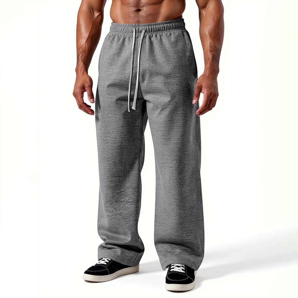 Men Outdoor Casual Loose Breathable Pants Solid Color