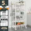 Multi-Layer Kitchen Storage Rack with Wheels for Microwave and Vegetables