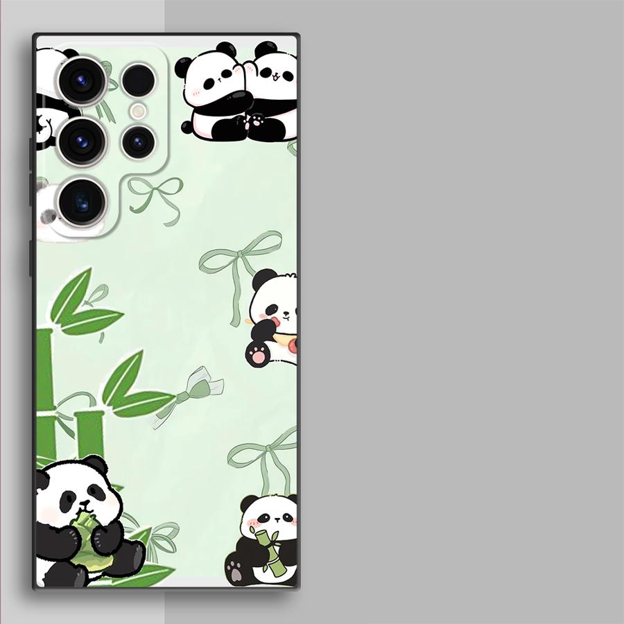 

Cartoon Cute Panda Case for Samsung Galaxy S26 S25 Ultra S23 S24 Plus Note 20 Ultra 8 9 10 S21 FE S10 S9 S20 Funda Phone Cover Galaxy S9
