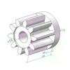 5/10Pcs M0.2 10 Teeth Plastic Pinion For 0.8mm Motor Shaft Wear Resistant Transmission Gear Accessories For RC Toy