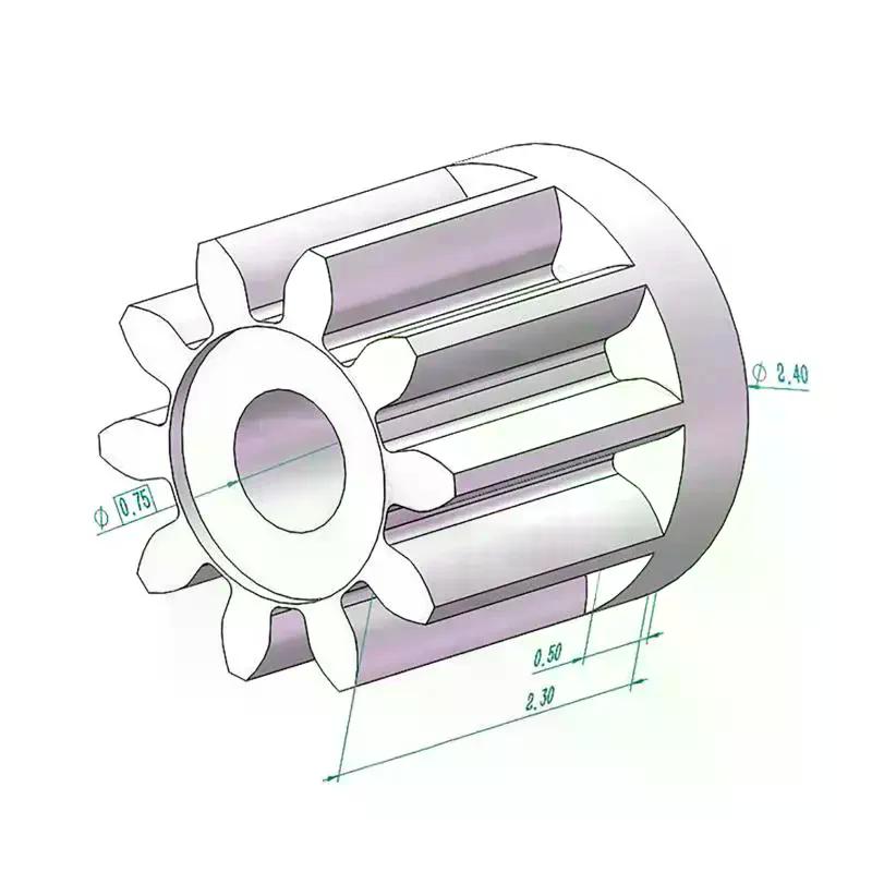 5/10Pcs M0.2 10 Teeth Plastic Pinion For 0.8mm Motor Shaft Wear Resistant Transmission Gear Accessories For RC Toy