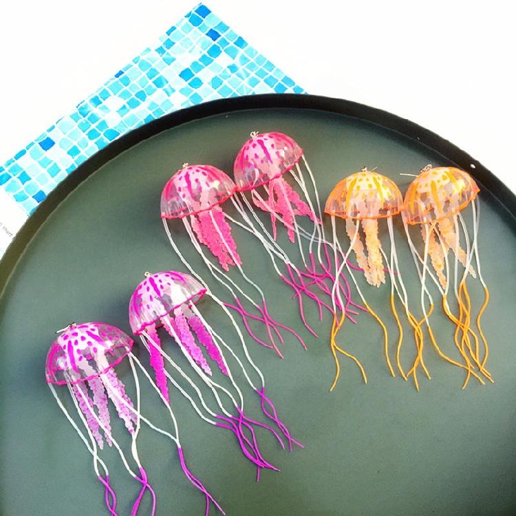 DIY Air Jellyfish Silicone Earrings DIY Handmade Exaggerated Dangle Earrings