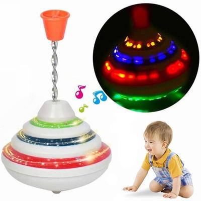 1Pc Lampeggiante Musica Spingere Verso Il Basso La Parte Superiore Con LED E Musica Giocattolo Luminoso A Mano Regali Di Compleanno Per Bambini Piccoli Ragazzi Ragazze ZPG