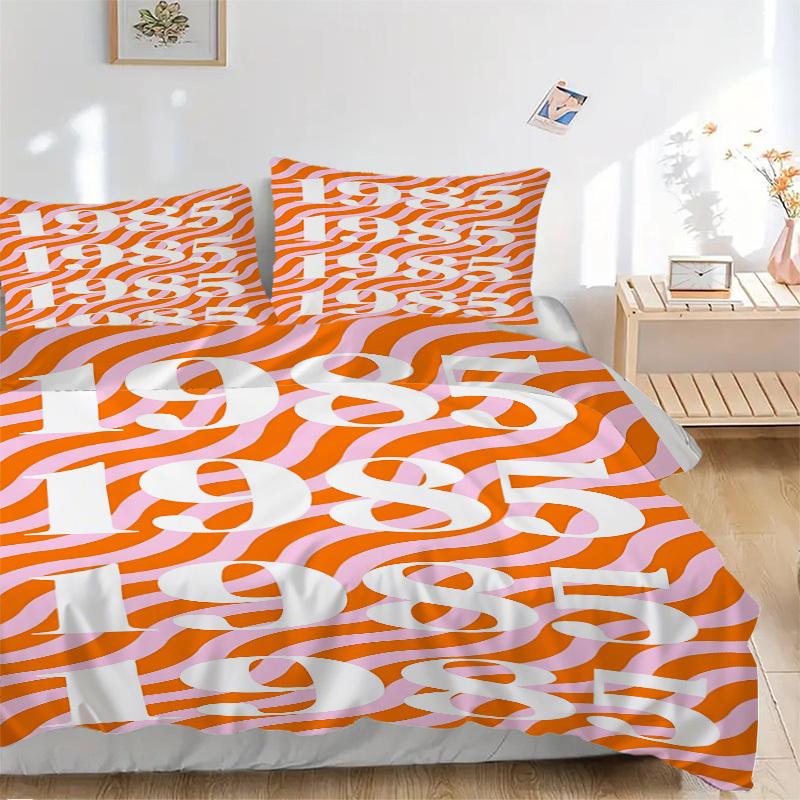 

3pcs 1985 Duvet Cover Set, 1 Duvet Cover + 2 Pillowcases (No Insert), High-Definition Print, Home & Dorm yy251123050 135x200cm