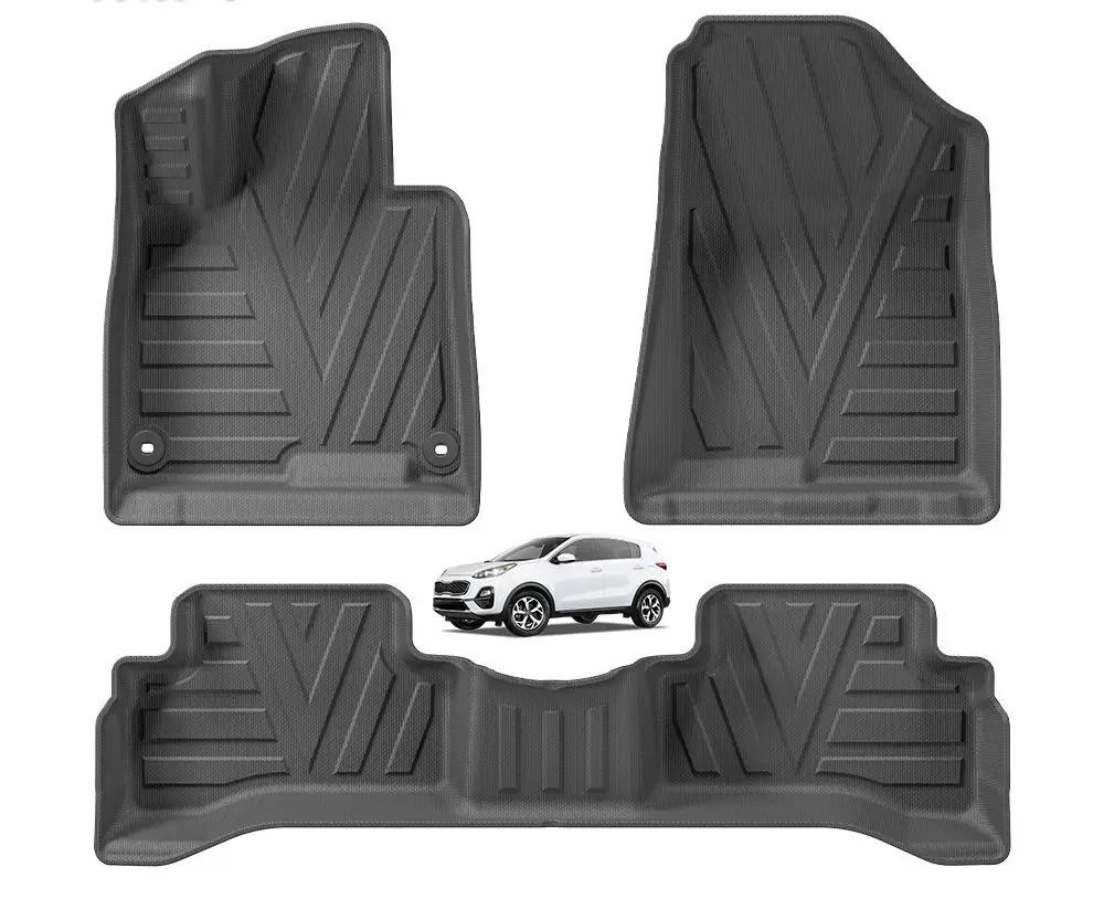 LUCKEASY for Kia Sportage (Only Hybrid) 2023-2024 Car Floor Mats TPE Trunk Mat Cargo Liner / Backrest Protection Pad Accessories