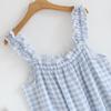 Ladies Summer Cotton Yarn Pure Cotton Thin Suspender Nightdress Loose Mid-length Sweet and Lovely Long Home Dress Sexy