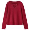 Women's Sparkle Coral Fleece Knit Sweater