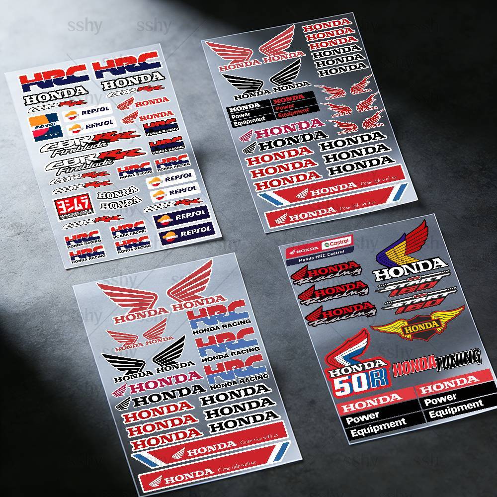 For HONDA Reflective Motorcycle Stickers, 3M Safety Warning At Night In the Dark Scooter Helmets