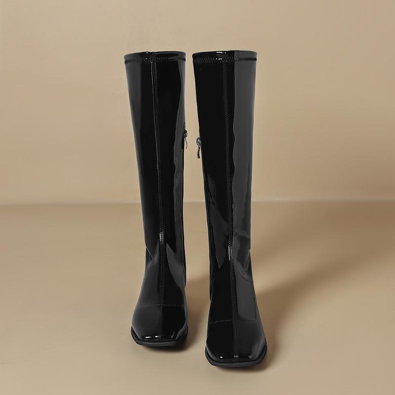 Fashion Women High Boots Trend New Heeled Shoes Designer 2025 Winter Fashion Knee High Heels Chelsea Boots Woman Pumps Party Botas Mujer