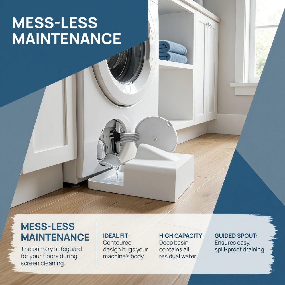 Simple Washing Machine Drain Tray Leak-Proof Water Collection Box Floor Protection