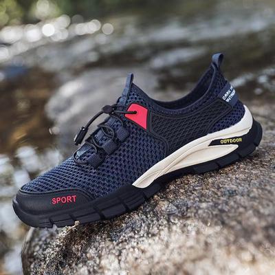 Mesh Shoes Men's Soft-soled Lightweight and Versatile Breathable Outdoor Mesh Sneakers Wading, Mountaineering and Creek Shoes