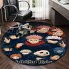 1pz Tappeto Rotondo Anime Jujutsu Kaisen, Tappetino Sottosedia da Ufficio, Tappeto Antiscivolo per Arredamento Casa, Soggiorno, Camera da Letto, Sala Giochi