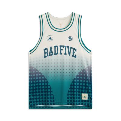 Li Ning Badfive Letter Color Block Round Neck Comfortable Breathable Versatile Sleeveless Basketball Jersey Men Tops Blue AAYU273-2