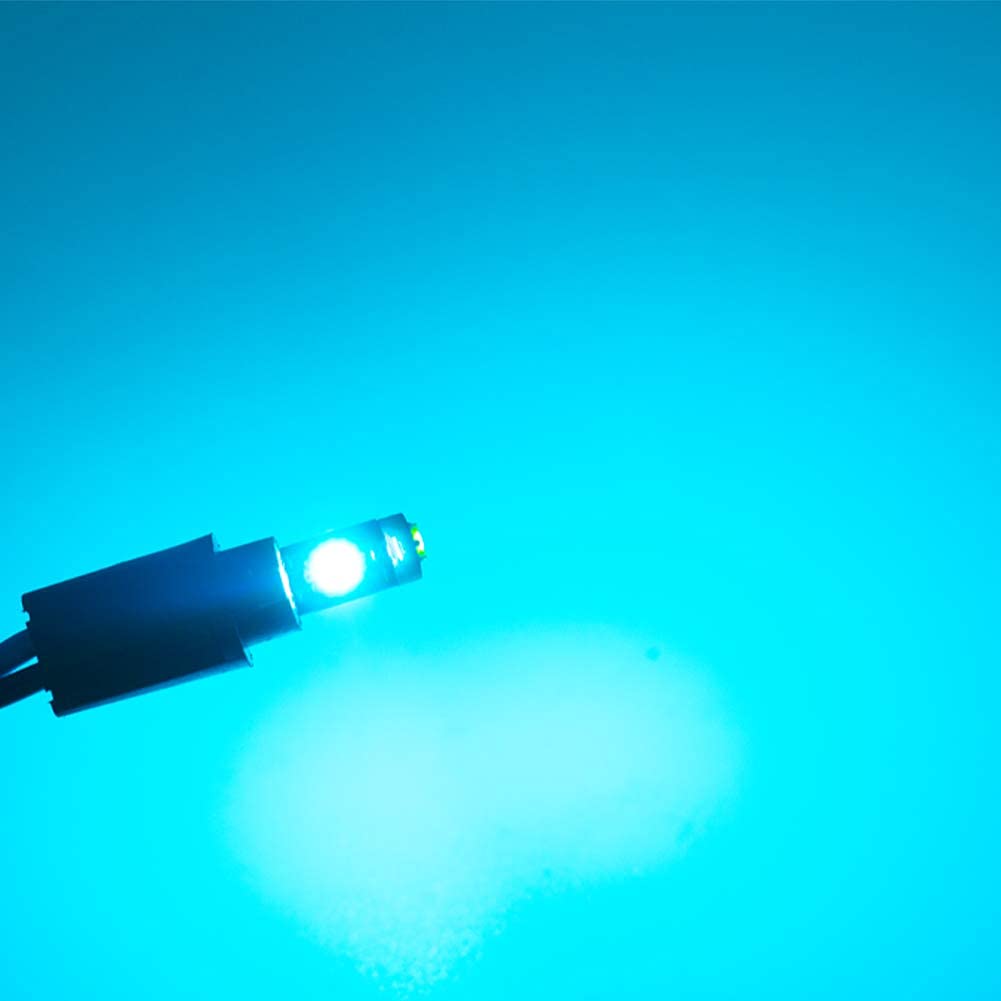 Nanpoku T5 LED Ice Blue Meter Sphere Wedge Bulb, High Brightness, Diffusing, , For Cars and Motorcycles, Pack of 5