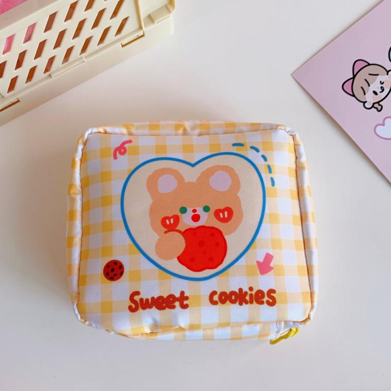 Girls Sanitary Napkin Storage Bag Portable Large-capacity Key Headphone Carrying Bag Coin Purse