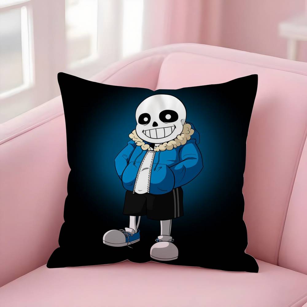 Game U-Undertale Pillow Case Sofa Short Plush Double-sided HD Printing Room Home Office Gift Cushion Cover