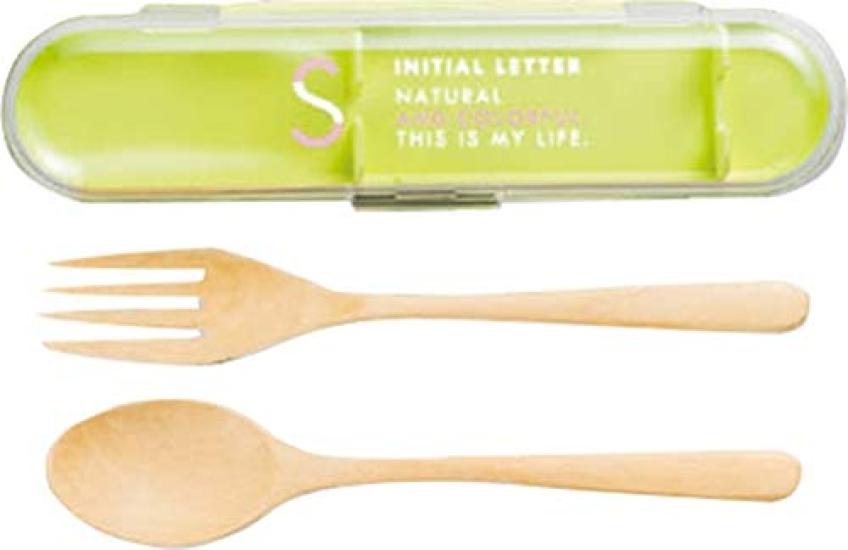 Masakazu Bento Cutlery Initial Wooden Cutlery 4 X 17 X Set, 2.6cm, Small, 47-27247-3