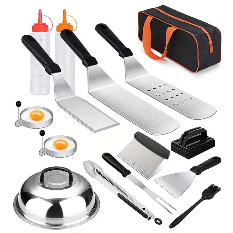 

Место для барбекю набор инструментов для барбекю из нержавеющей стали лопатка для готовки доска для жарки лопатка для розжига гриля многофункциональный