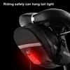 Waterproof Bike Seat Bag Large Capacity Zipper Closure Quick Release Seat Post Saddle Tool Storage Pack with Reflective Strip