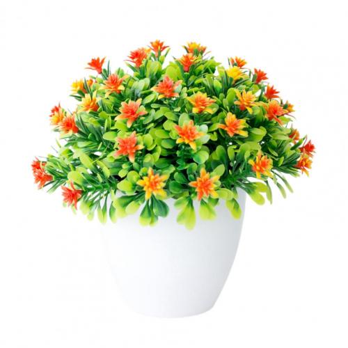 1pc Artificial Plants Bonsai Small Tree Pot Plants Fake Flowers Potted For Home Decoration Garden Decor Garden Mini Bonsai Plant