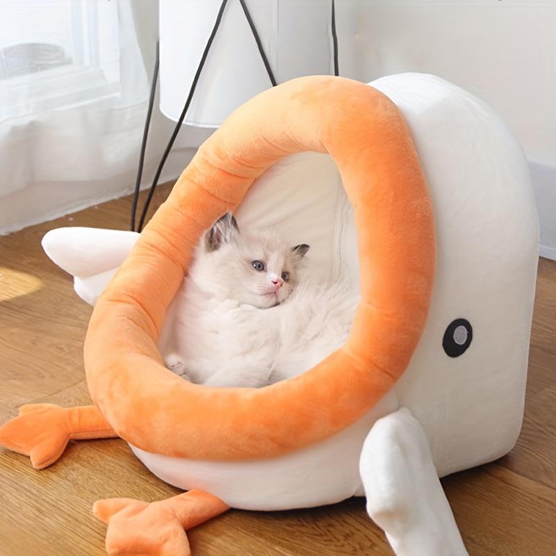 

Очаровательное полузакрытое гнездо для домашних животных в форме мультяшной утки из мягкого хлопка, доступно четыре сезона S