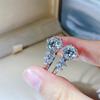 Berlin Love Letter Moissanite Ring: D Color, Elegant, Light Luxury Women's Diamond Ring