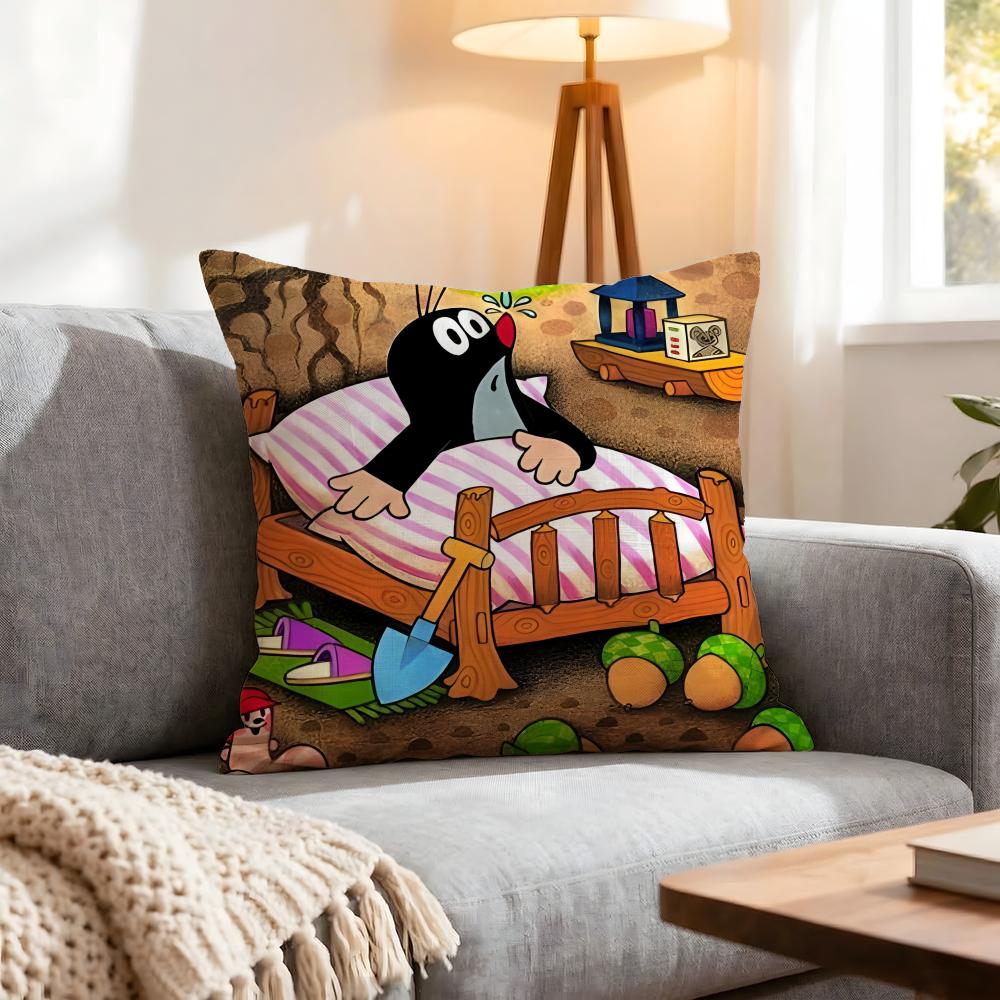 Cartoon Little Mole Cushion Cover Pcs Decorative Covers Soft Cushion Case for Sofa Couch Decor x x Pillowcases