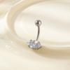 Geometric Navel Piercing Stainless Steel Body Jewelry Elegant Curved Barbell  Daily Wear