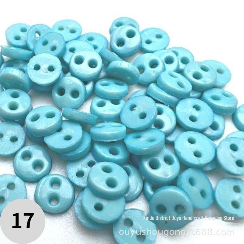 4mm Dual-Eye Plastic Buckle with Edge Button for DIY Felt Doll Accessory