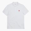 Ami Bfupl001 760 100 Ami De Coeur Logo Małe Serce Polo Unisex T-shirt z krótkim rękawem