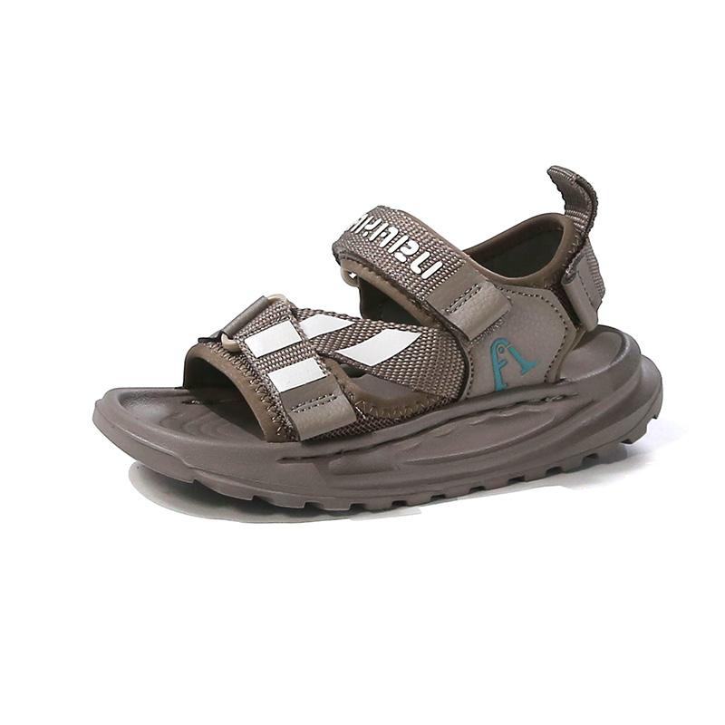 Boys Girls Beach Shoes Open Toes Soft Sole Kids Sandals Hook&loop Trendy 2025 Summer New Children Fashion Casual Shoes Handsome