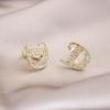 Elegant Clip-On Triangle Earrings for Non-Pierced Ears - Versatile, Light Luxury for Everyday Wear.