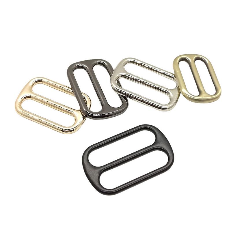 Metal Three Glide Slide Buckle 1Pcs Wear Resistant for DIY Leather Craft Gift Bag Strap Belt Decorative Webbing