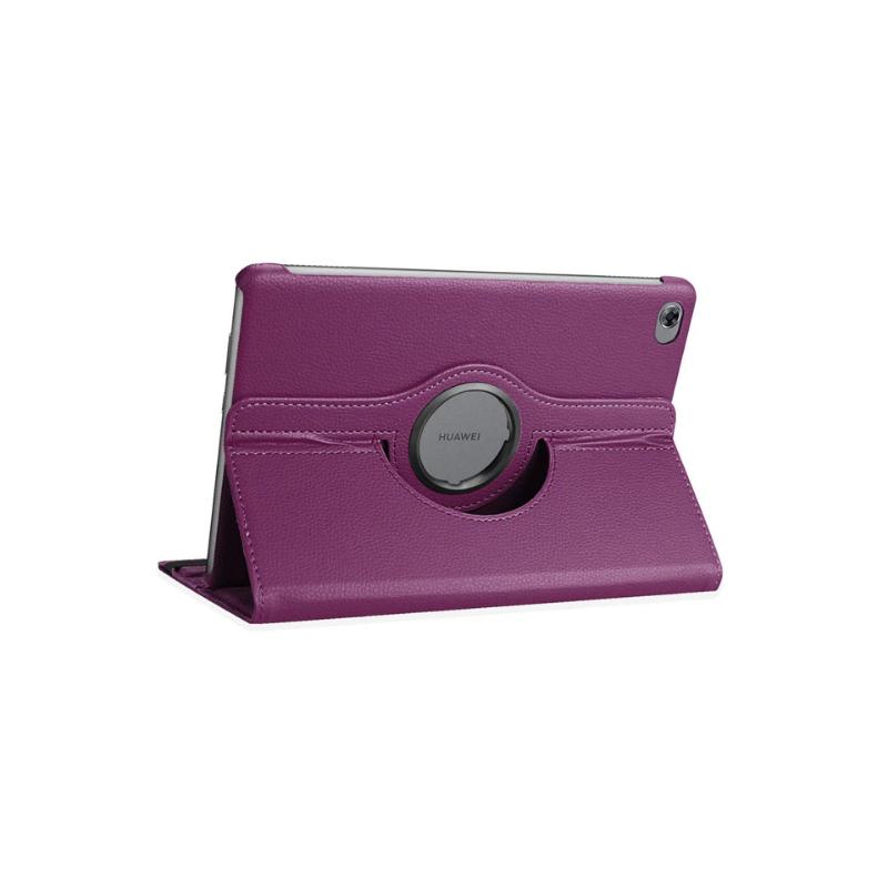 

360 Rotating Case Cover для Huawei MediaPad M5 lite 10 BAH2-W19/W09 DL-AL09 Cover PU Leather для Huawei M5 lite 10.1 Tablet Case MediaPad M5 lite 10.1 фіолетовий