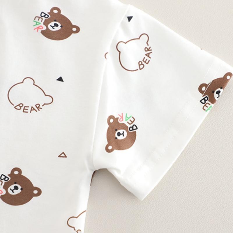 2Pcs/Sets Girls Clothes Set Children Overalls for Girls Boys T-Shirt + Pants Clothes for Girls 3D Cartoon Costume Kids Tracksuits Summer