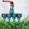 Divisor de Agua de 4 Vías Adaptador de Riego para Jardín Conector de Manguera para Riego de Jardín Césped