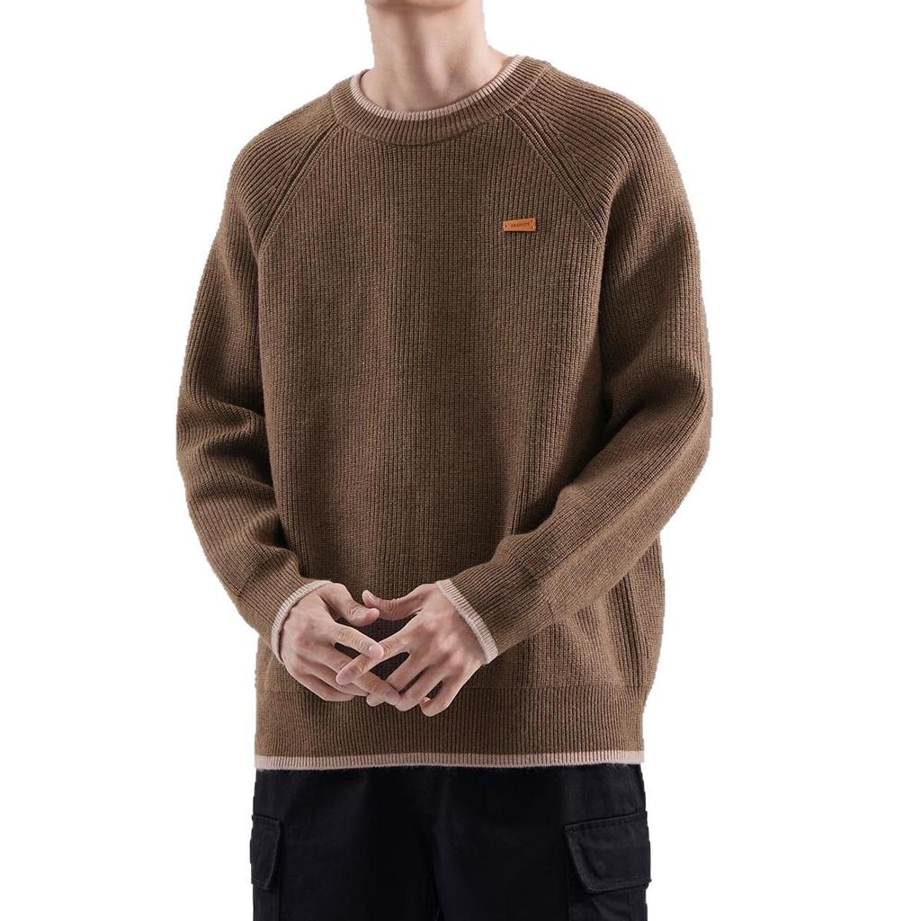 Men's Trendy Heavyweight Raglan Sweater - Autumn/Winter Loose Fit
