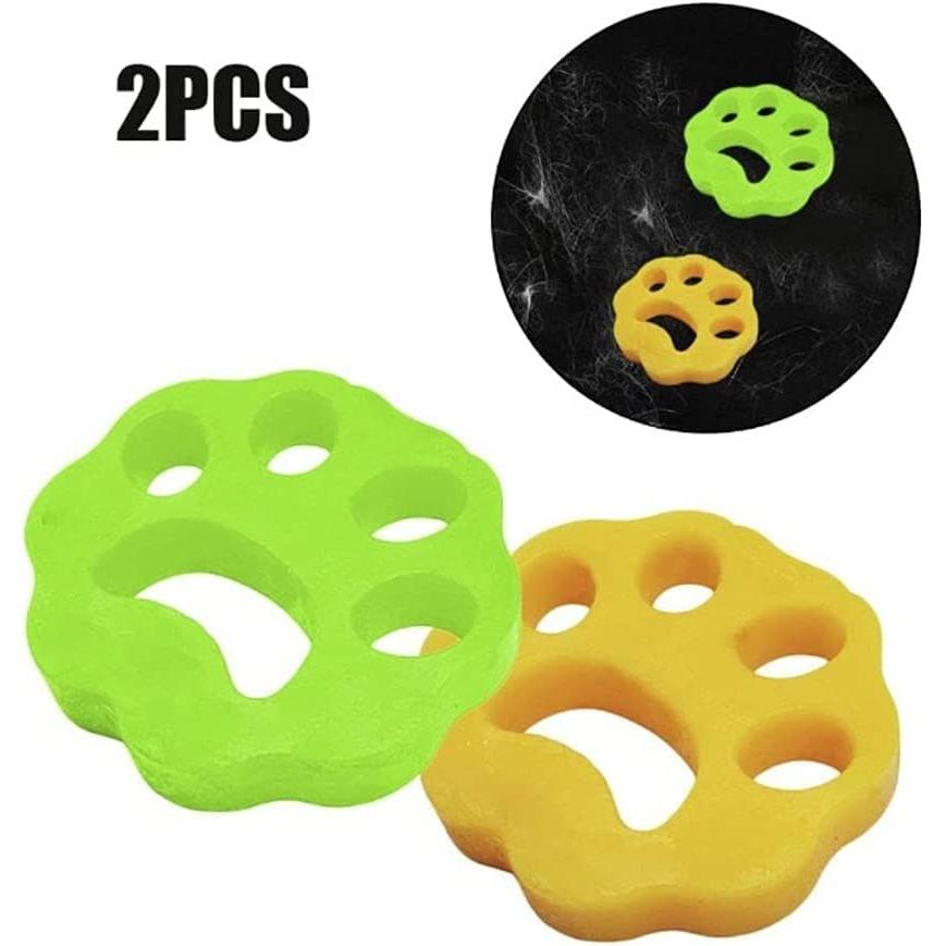 Daily necessities Laundry Hair Collection Paw Rubber Set of 2 Laundry Balls for Laundry Pet Hair Loss Cleaning Cleaner Hair Removal Set of 2 Dogs