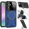 Coque pour Samsung Galaxy A37 5G, Protection Antichoc avec Cercle Magnétique Rotatif - Bleu Marine