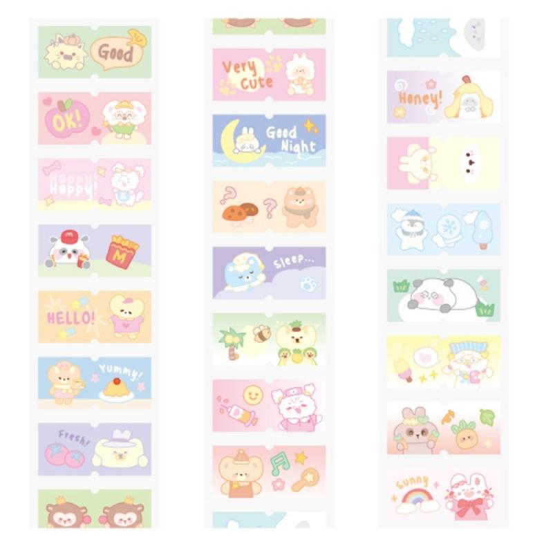 Scrapbooking Decorative Tape Glittering Cutout Cartoon Tape For Scrapbooking Journal Water Bottle Phone Case Wrapping
